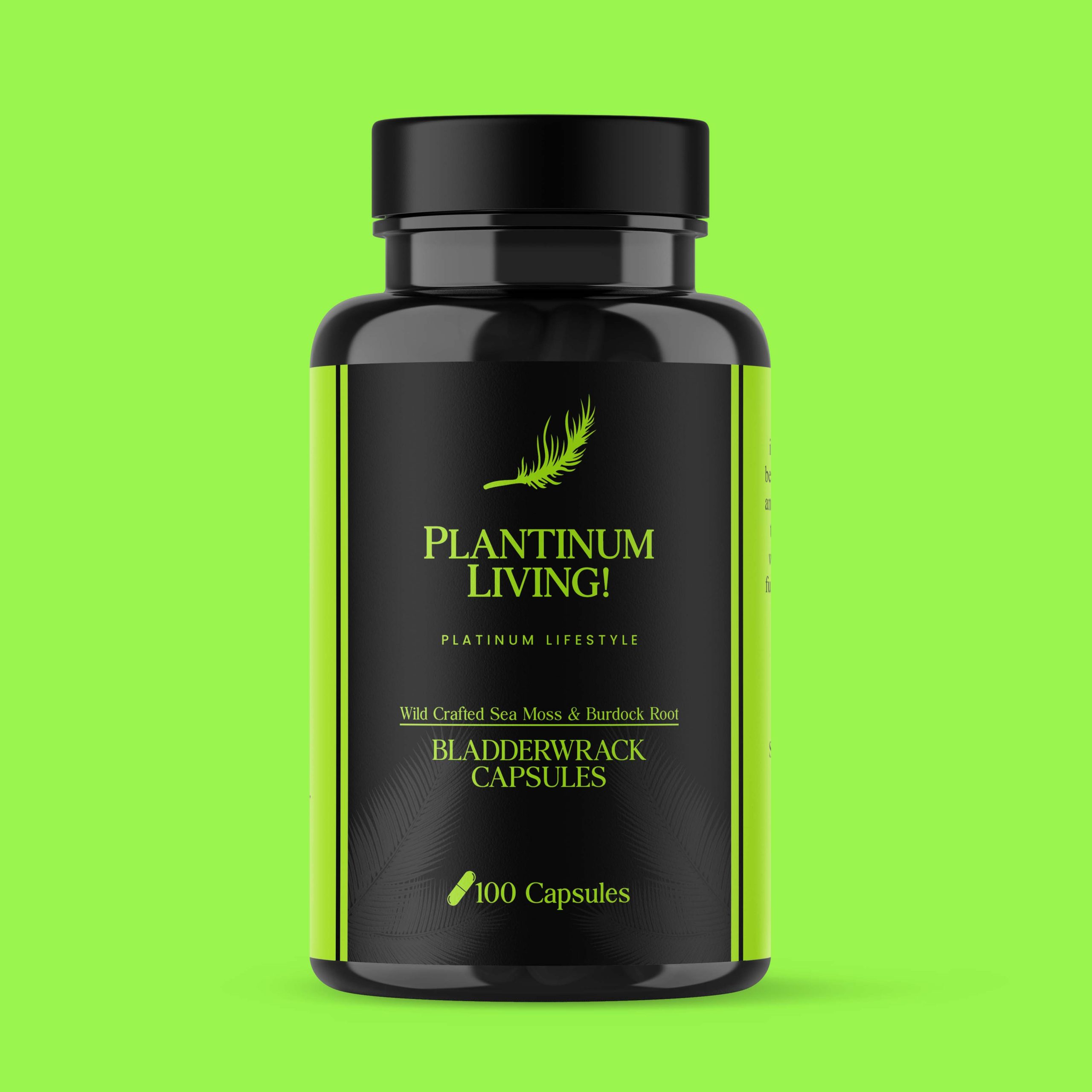 Wild Crafted Sea Moss & Burdock Root & Bladderwrack Capsules